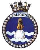 HMS ALBION SHIPS BADGE